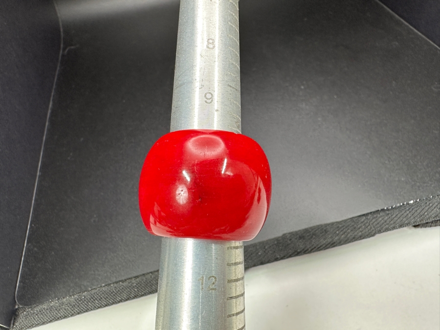 Just Added - (3) Vintage Chinese Stone Archer's Rings Size 11 [Photo 9]