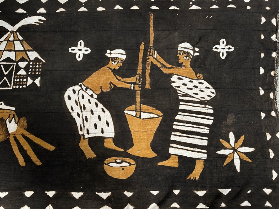 Just Added - Vintage African Traditional Korhogo Cloth Textile 72 X 47 [Photo 2]