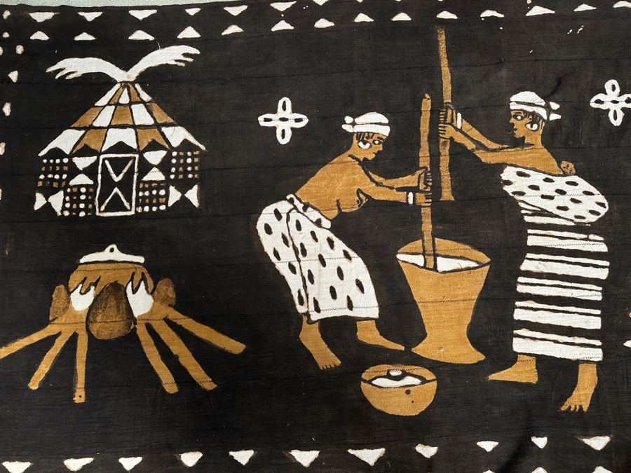 Just Added - Vintage African Traditional Korhogo Cloth Textile 72 X 47 [Photo 3]