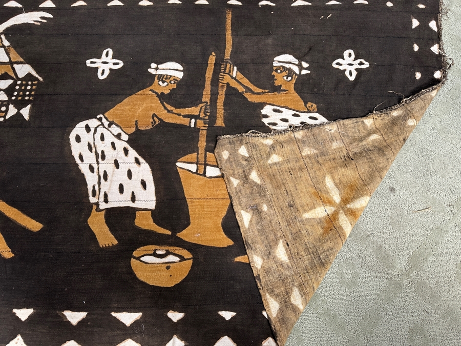 Just Added - Vintage African Traditional Korhogo Cloth Textile 72 X 47 [Photo 4]