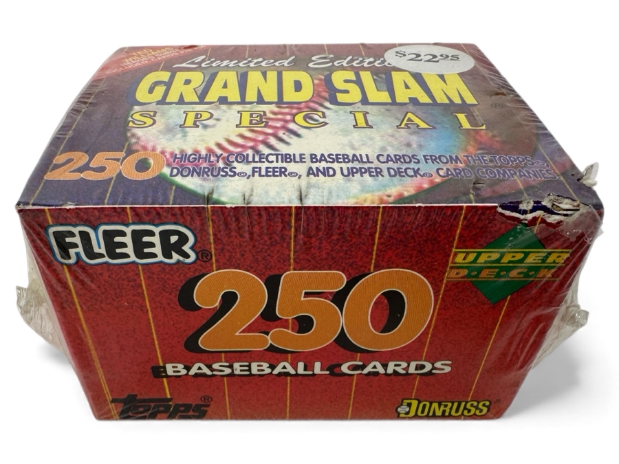 Factory Sealed Limited Edition Grand Slam Special Baseball Cards Featuring 250 Baseball Cards From Fleer, Upper Deck, Topps & Donruss A Limited Ted Williams 9-Card Heroes Set From Upper Deck