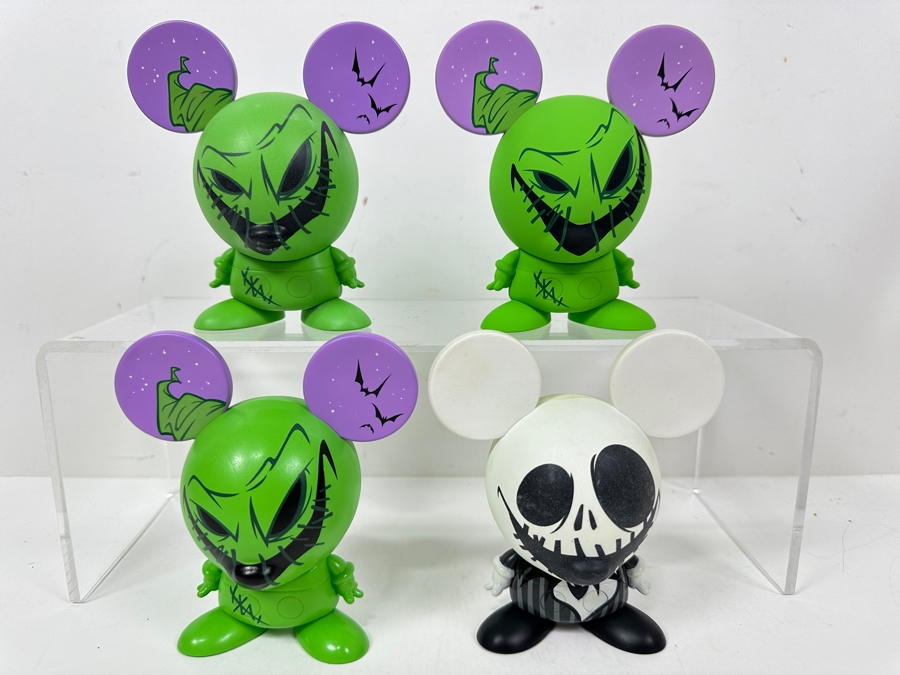 (4) Disney Shorts Vinyl Collectible Toy Art By Francisco Herrera Tim Burton's The Nightmare Before Christmas Some Prototypes Acquired Directly From The Manufacturer 4.5'H [Photo 10]