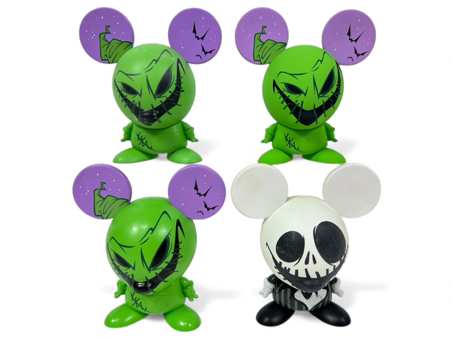 (4) Disney Shorts Vinyl Collectible Toy Art By Francisco Herrera Tim Burton's The Nightmare Before Christmas Some Prototypes Acquired Directly From The Manufacturer 4.5'H