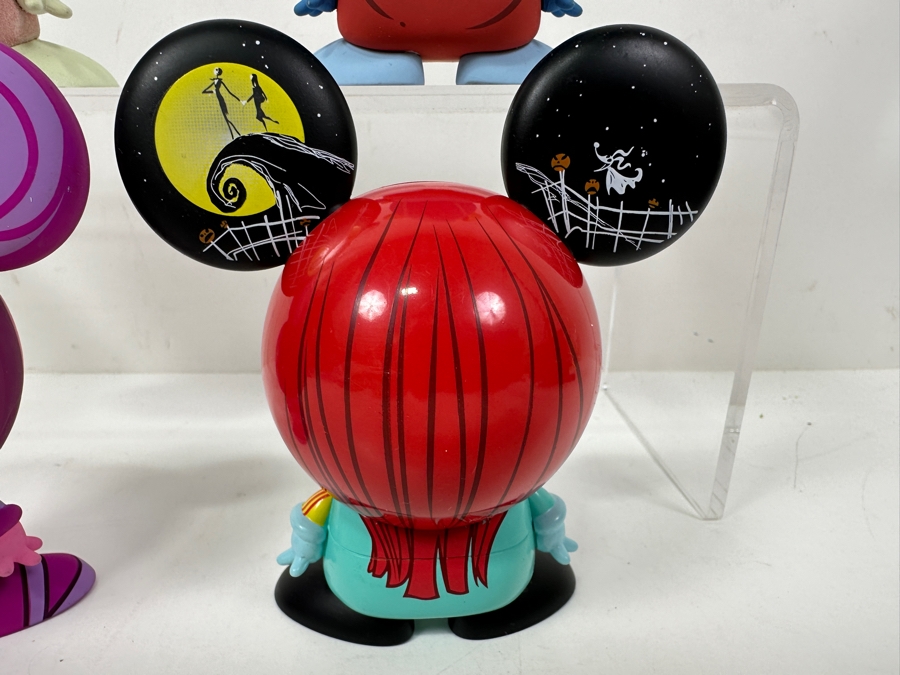 (4) Disney Shorts Vinyl Collectible Toy Art By Francisco Herrera: Mickey Mouse, Cheshire Cat From Disney's Alice In Wonderland, Genie Aladdin & Sally From Tim Burton's The Nightmare Before Christmas - Some Prototypes Directly From The Manufacturer 4.5'H [Photo 8]