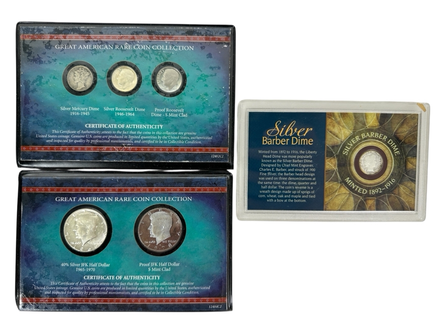Three Sets with Obsolete Silver Coins