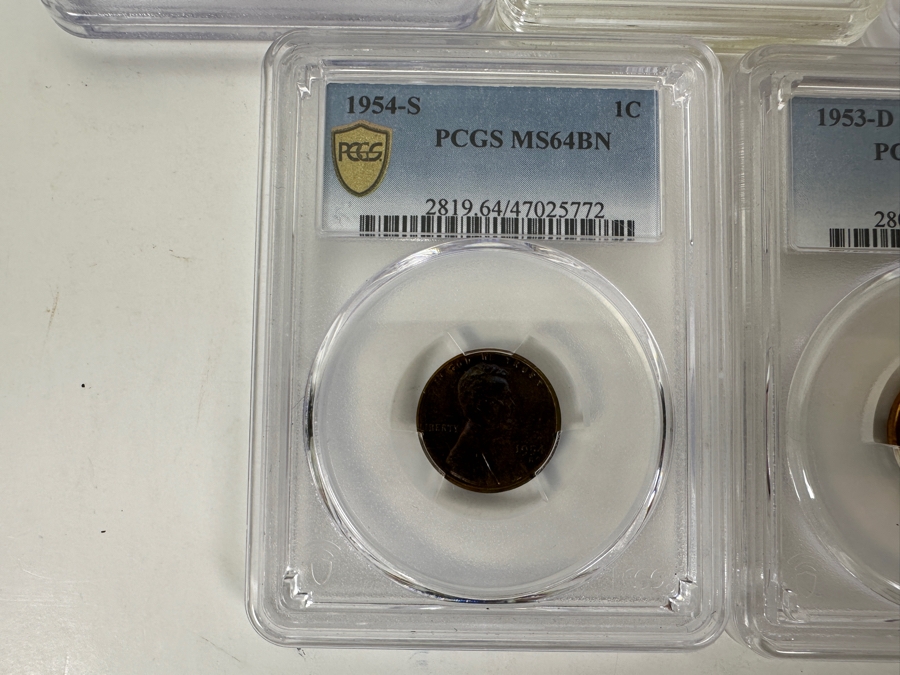 Five Professionally Graded Indian and Lincoln Wheat Cents [Photo 8]