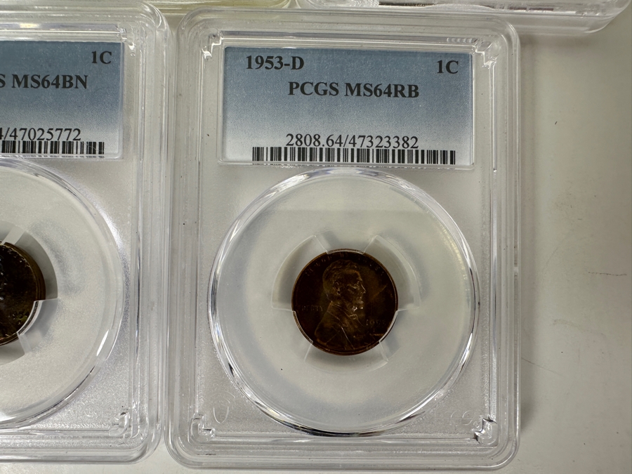 Five Professionally Graded Indian and Lincoln Wheat Cents [Photo 10]