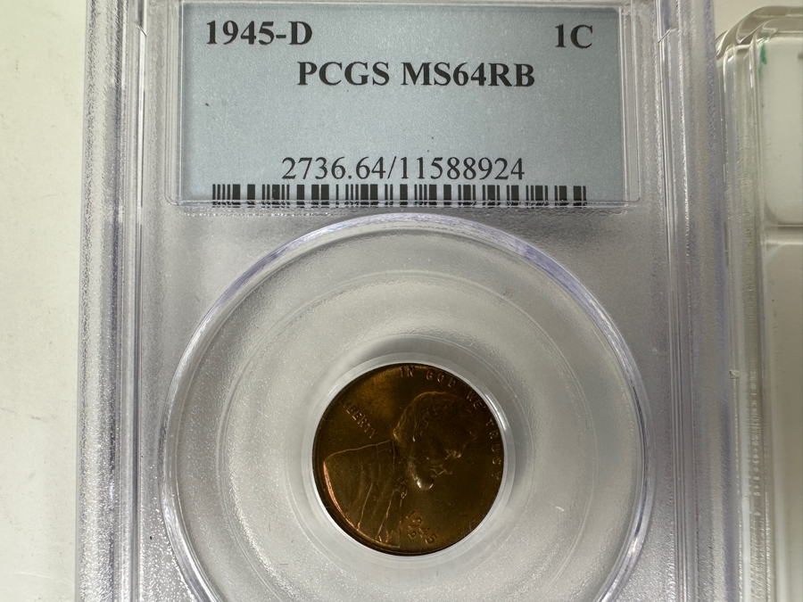 Five Professionally Graded Indian and Lincoln Wheat Cents [Photo 3]