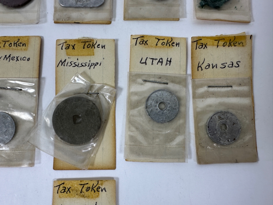 Vintage Collection of 14 Different State Sales Tax Tokens [Photo 5]