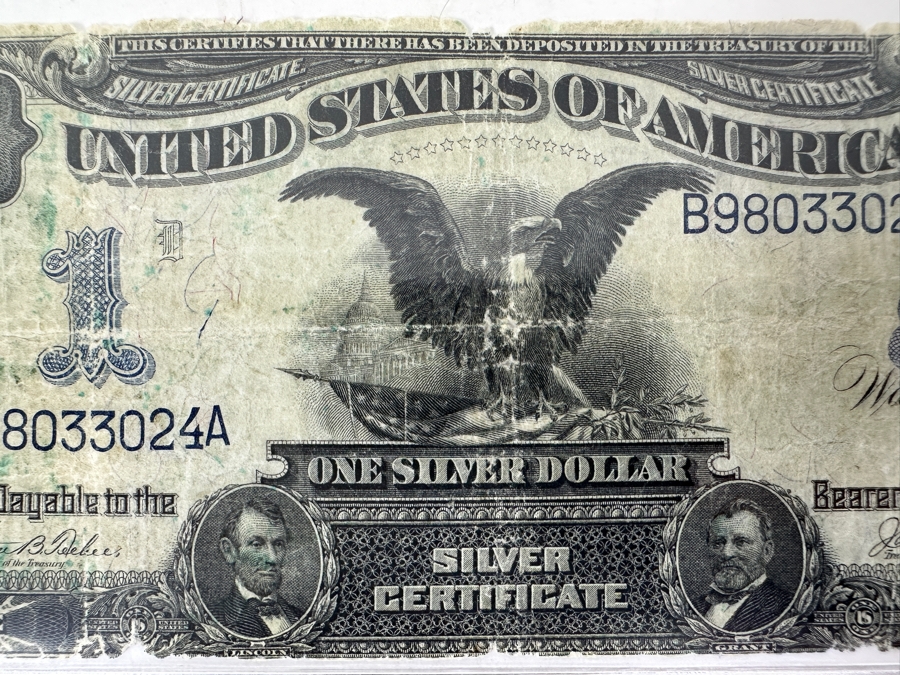  1899 $1 Silver Certificate Used Condition [Photo 3]