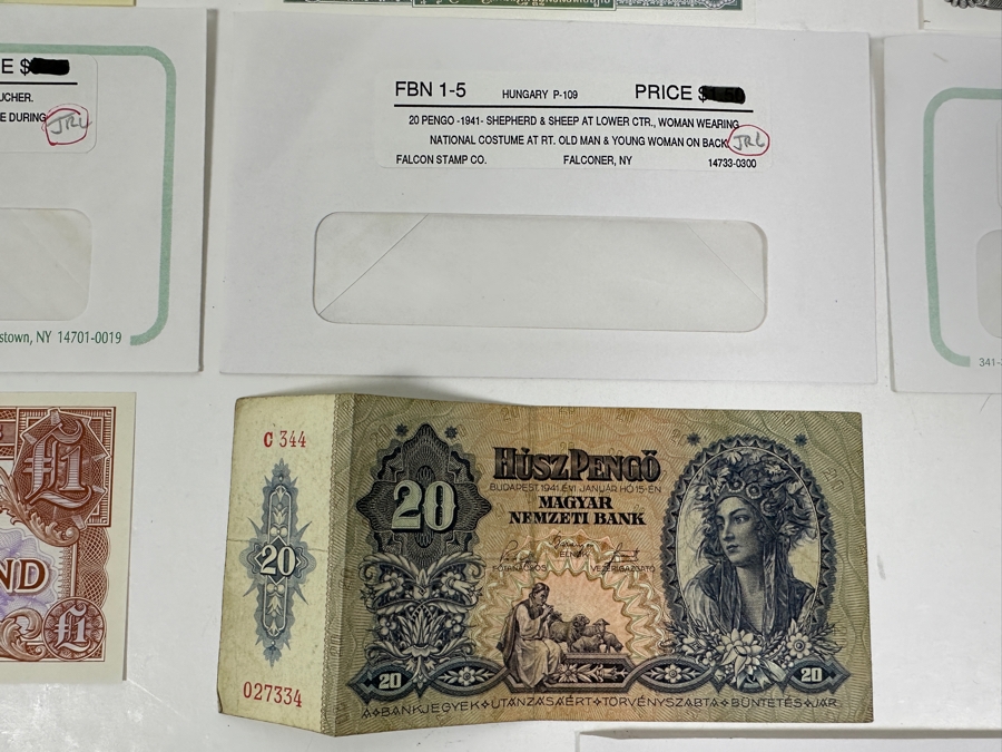 Lot of (13) Uncirculated World Notes in Jamestown Envelopes [Photo 11]