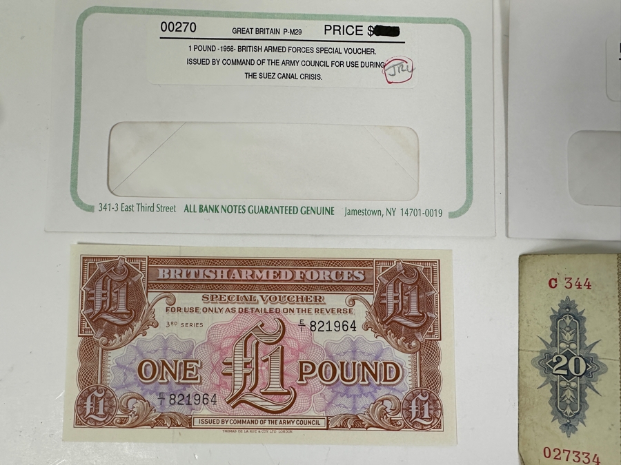 Lot of (13) Uncirculated World Notes in Jamestown Envelopes [Photo 10]