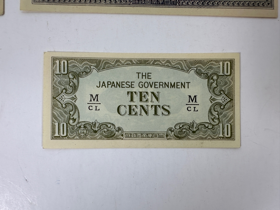 Collection of 6 Different Uncirculated World War II Japanese Invasion Money Notes [Photo 8]