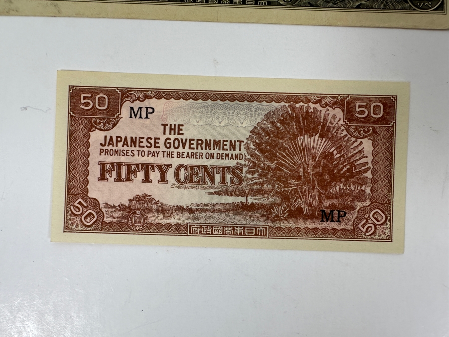 Collection of 6 Different Uncirculated World War II Japanese Invasion Money Notes [Photo 7]