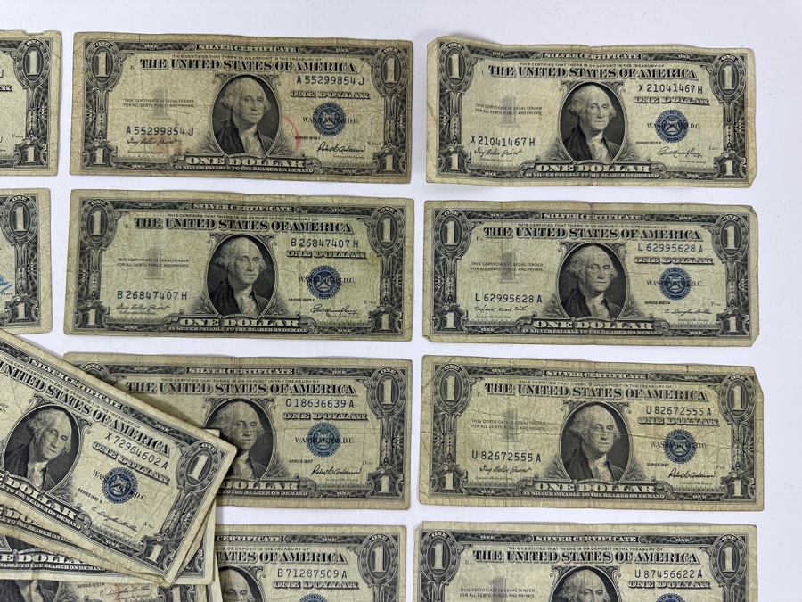 $63 Face Value, 47 Notes, $1, $2 & $5 Red Seals and Blue Seals Obsolete US Currency [Photo 8]