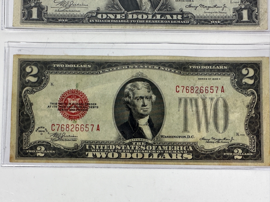 Six Different Obsolete US Notes, 1928, 1935, Star Note [Photo 4]
