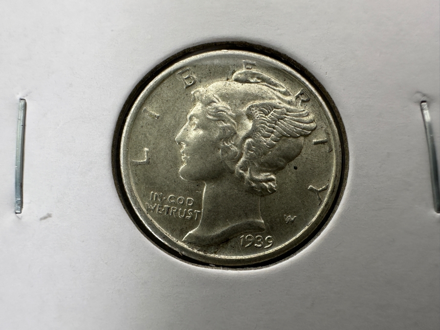 Eight High-Grade Vintage Mercury Dimes 90% Silver [Photo 3]