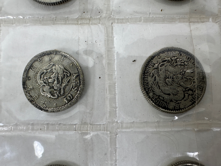 Collection of 24 Antique Asian Silver Coins 100+ Years Old from China, Japan, Hong Kong, French Indo-China [Photo 7]