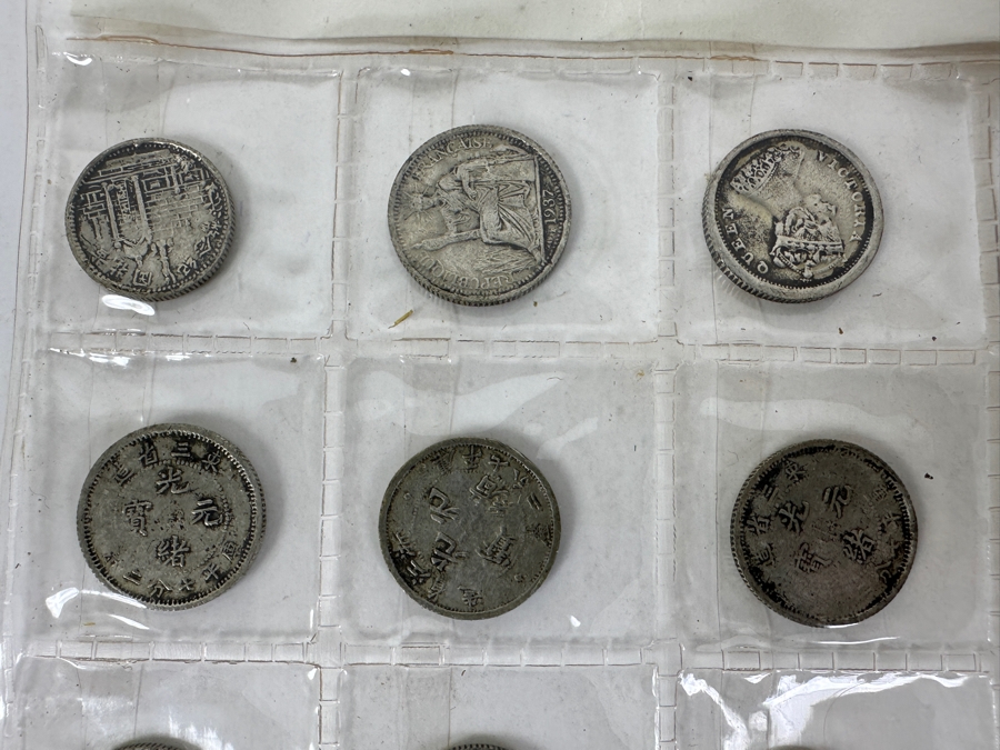 Collection of 24 Antique Asian Silver Coins 100+ Years Old from China, Japan, Hong Kong, French Indo-China [Photo 16]