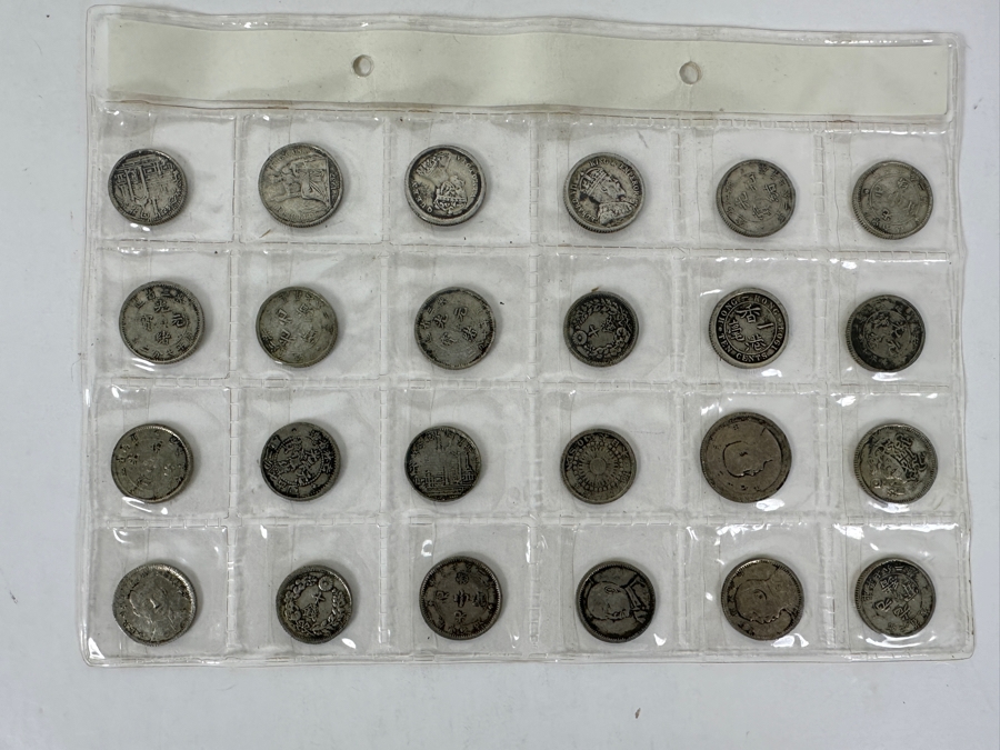 Collection of 24 Antique Asian Silver Coins 100+ Years Old from China, Japan, Hong Kong, French Indo-China [Photo 15]