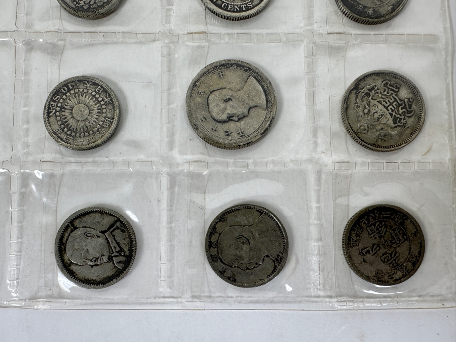 Collection of 24 Antique Asian Silver Coins 100+ Years Old from China, Japan, Hong Kong, French Indo-China [Photo 18]