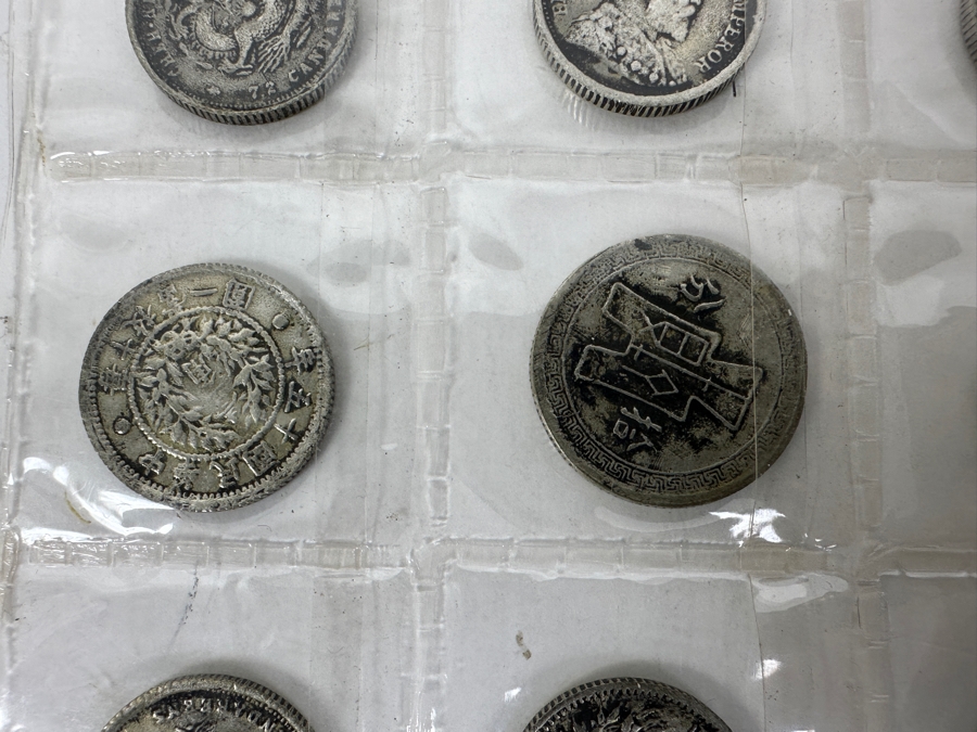 Collection of 24 Antique Asian Silver Coins 100+ Years Old from China, Japan, Hong Kong, French Indo-China [Photo 9]