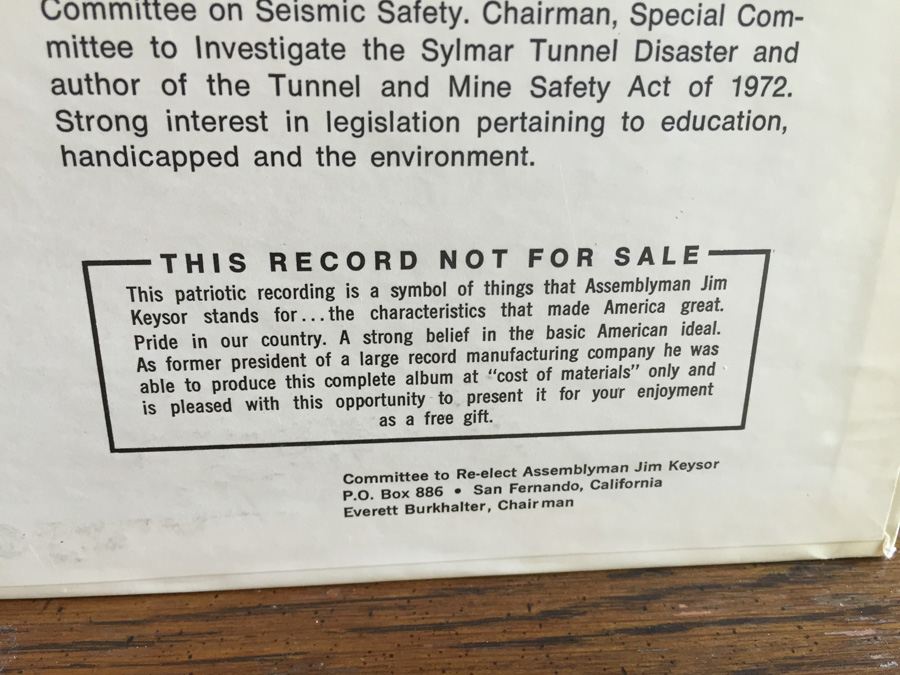 Various ‎- Inaugural Addresses: Commemorative Edition - Elect Jim Keysor 1973 [Photo 3]