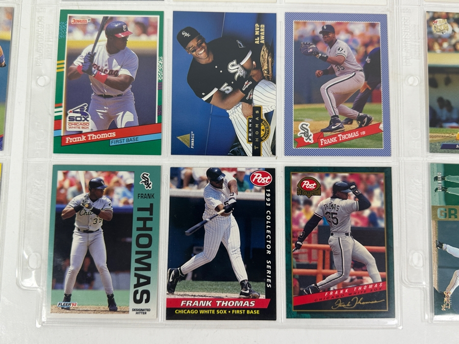 Top Player Baseball Card Lot Featuring Rookie Cards Of Ken Griffey Jr., Frank Thomas, Mike Piazza & Chipper Jones - See Photos [Photo 10]