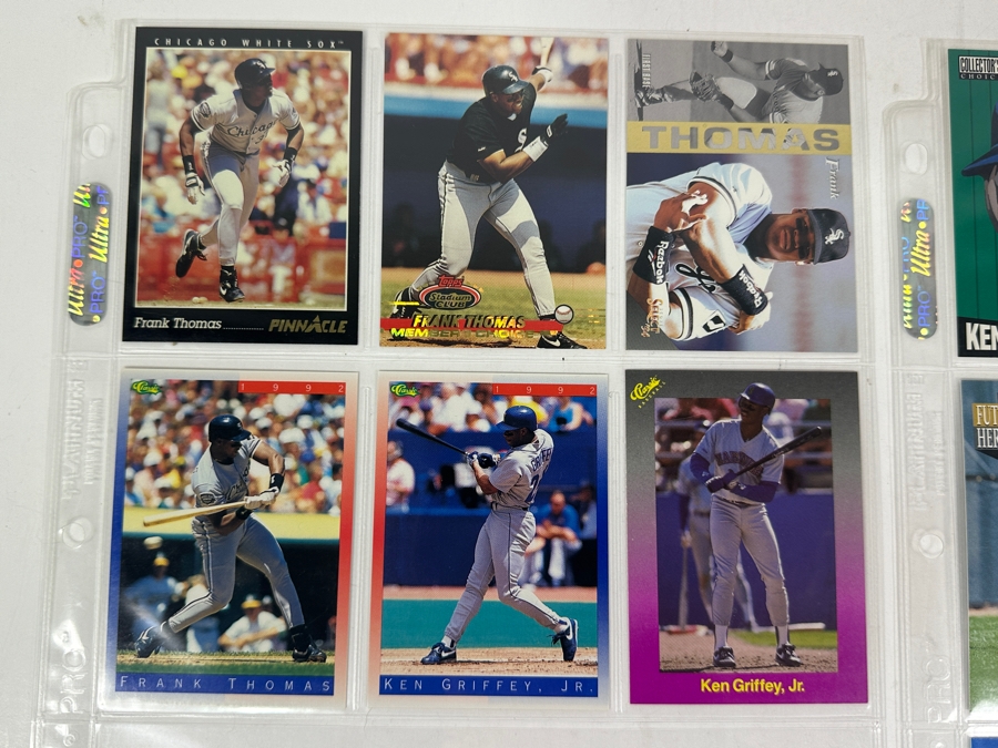 Top Player Baseball Card Lot Featuring Rookie Cards Of Ken Griffey Jr., Frank Thomas, Mike Piazza & Chipper Jones - See Photos [Photo 18]