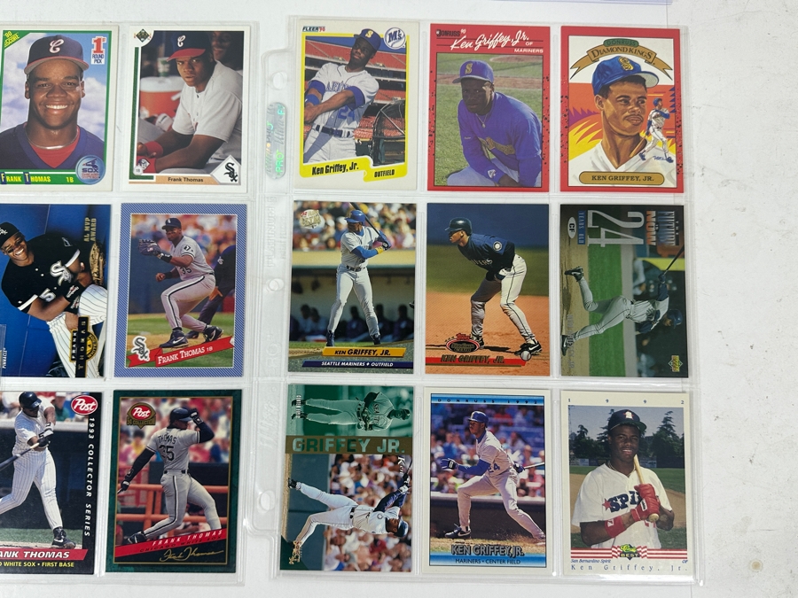 Top Player Baseball Card Lot Featuring Rookie Cards Of Ken Griffey Jr., Frank Thomas, Mike Piazza & Chipper Jones - See Photos [Photo 5]