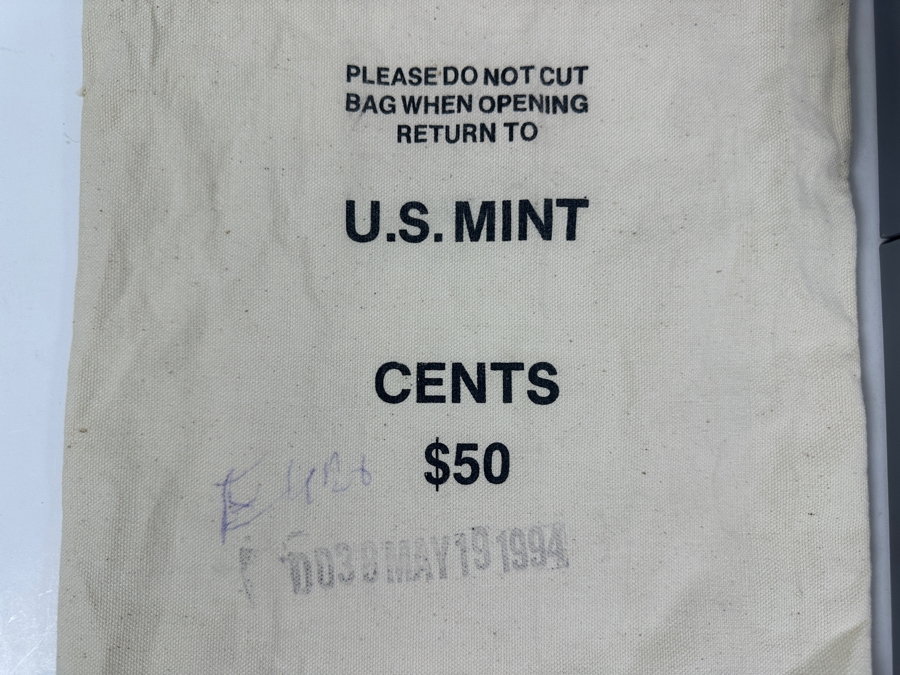 (26) Different Date & Mintmark Solid Date Rolls of Wheat Cents in Canvas US Mint Bag [Photo 3]