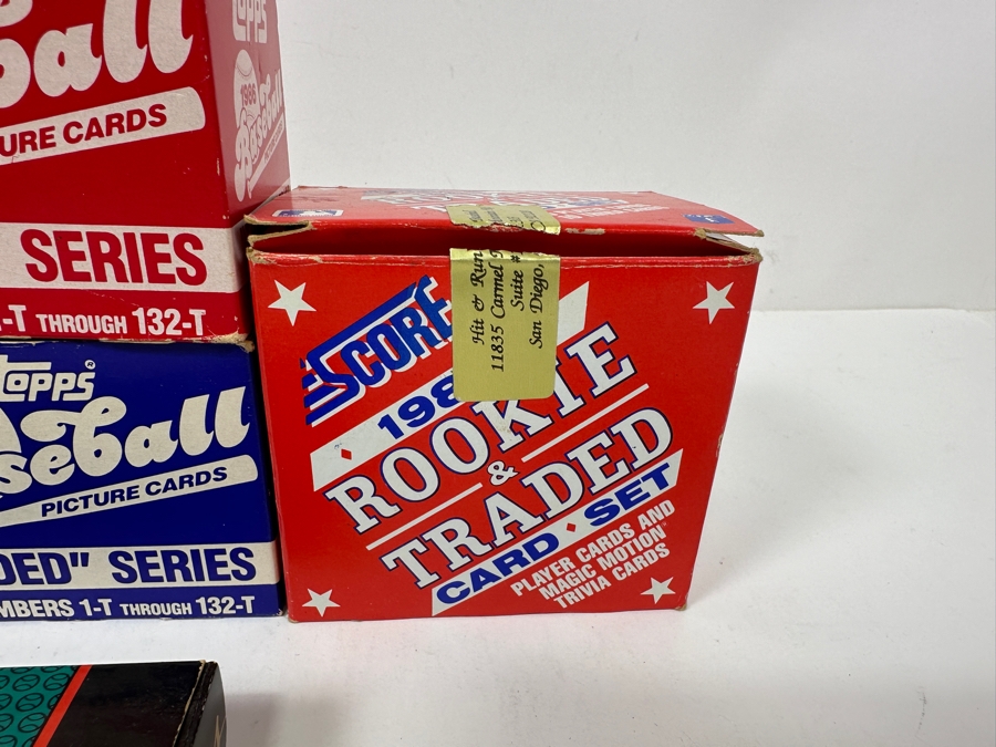 1986 & 1988 Topps Rookies/Traded, 1986 & Factory Sealed 1987 Fleer Rookies/Traded, 1987 Donruss Rookies & 1988 Score Rookies Baseball Cards Factory Sets [Photo 4]