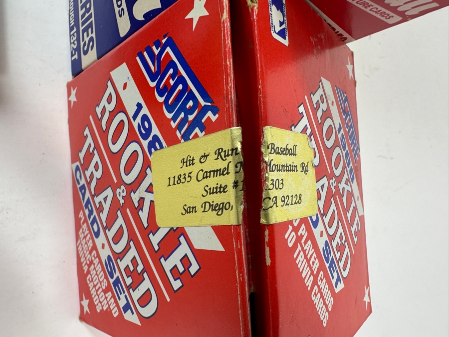 1986 & 1988 Topps Rookies/Traded, 1986 & Factory Sealed 1987 Fleer Rookies/Traded, 1987 Donruss Rookies & 1988 Score Rookies Baseball Cards Factory Sets [Photo 5]