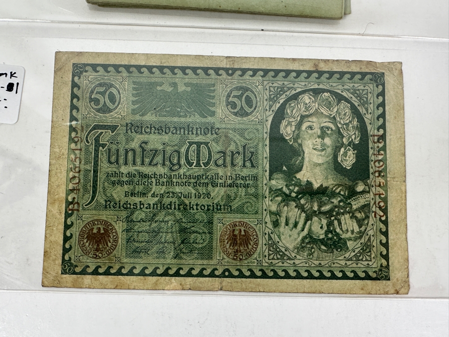 HUGE Lot Of Antique German Empire & Weimar Republic Currency Notes Collection - 659 Notes, 59 Different Types & Varieties From 1908 To 1923 Catalog Value Over $3,000 [Photo 37]