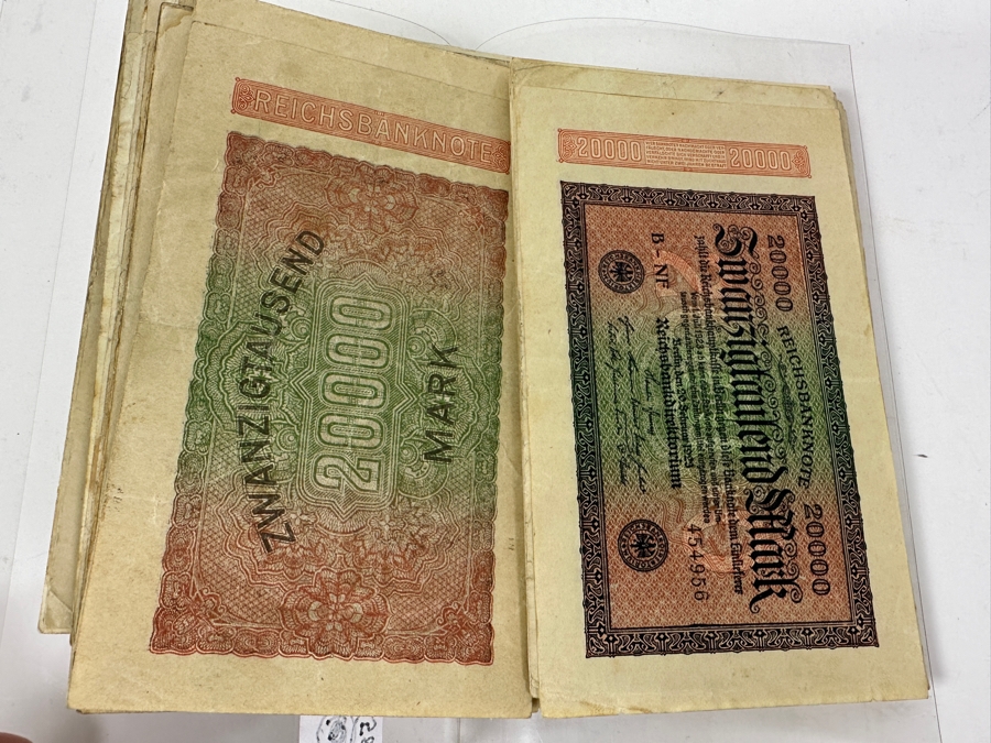 HUGE Lot Of Antique German Empire & Weimar Republic Currency Notes Collection - 659 Notes, 59 Different Types & Varieties From 1908 To 1923 Catalog Value Over $3,000 [Photo 44]