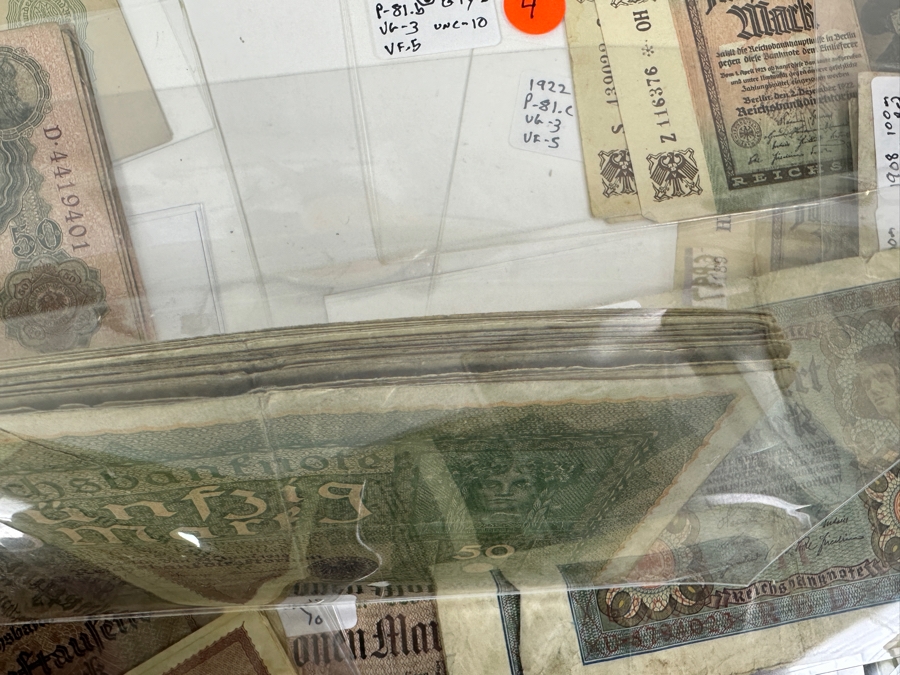 HUGE Lot Of Antique German Empire & Weimar Republic Currency Notes Collection - 659 Notes, 59 Different Types & Varieties From 1908 To 1923 Catalog Value Over $3,000 [Photo 12]