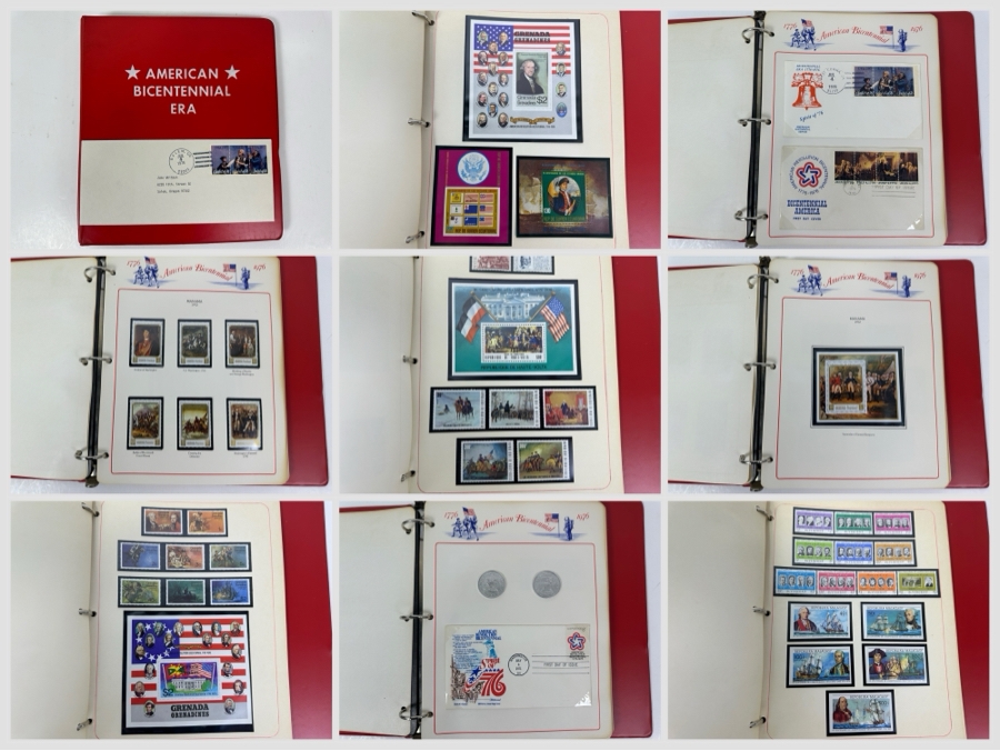 Vintage American Bicentennial Era Mint Stamps, First Day Covers & Commemorative Medals Collection - See Photos For Sampling