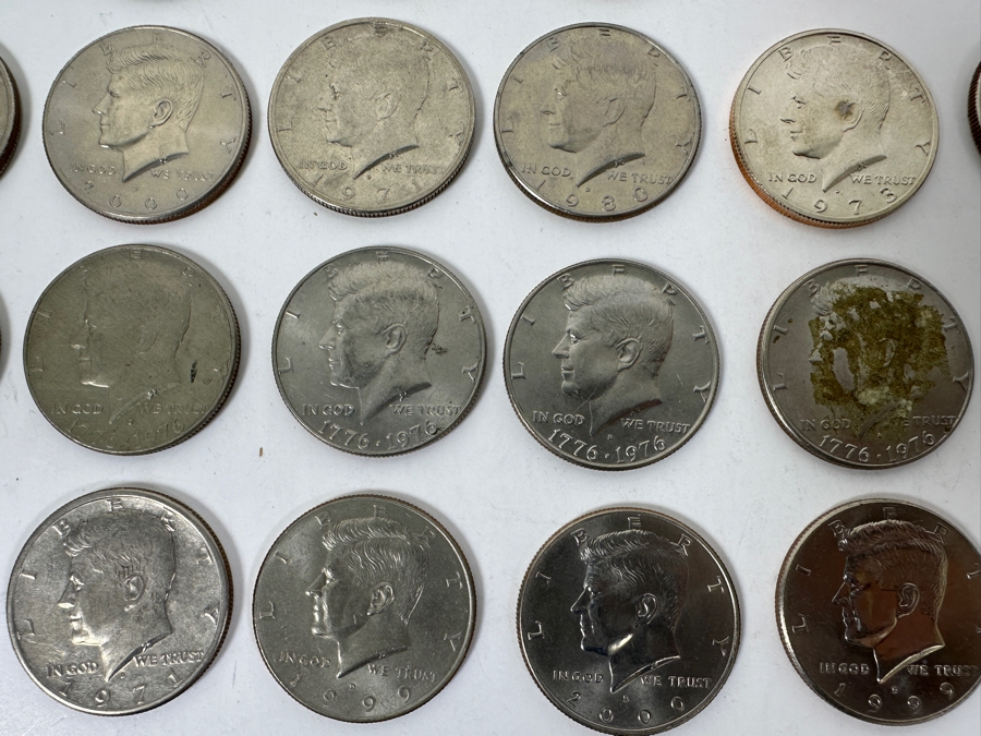Collection Of (76) Kennedy Half Dollars Of Various Years And (3) Eisenhower Dollars [Photo 11]