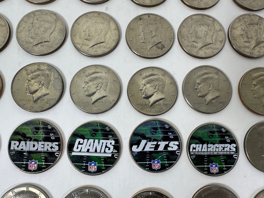 Collection Of (76) Kennedy Half Dollars Of Various Years And (3) Eisenhower Dollars [Photo 8]