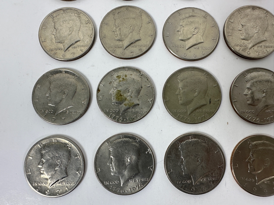 Collection Of (76) Kennedy Half Dollars Of Various Years And (3) Eisenhower Dollars [Photo 10]