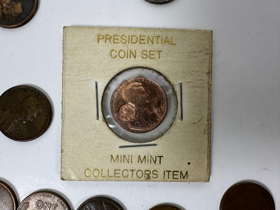 Vintage Penny Collection Featuring Lincoln Memorial Pennies, Wheat Pennies, Steel Pennies - See Photos [Photo 6]