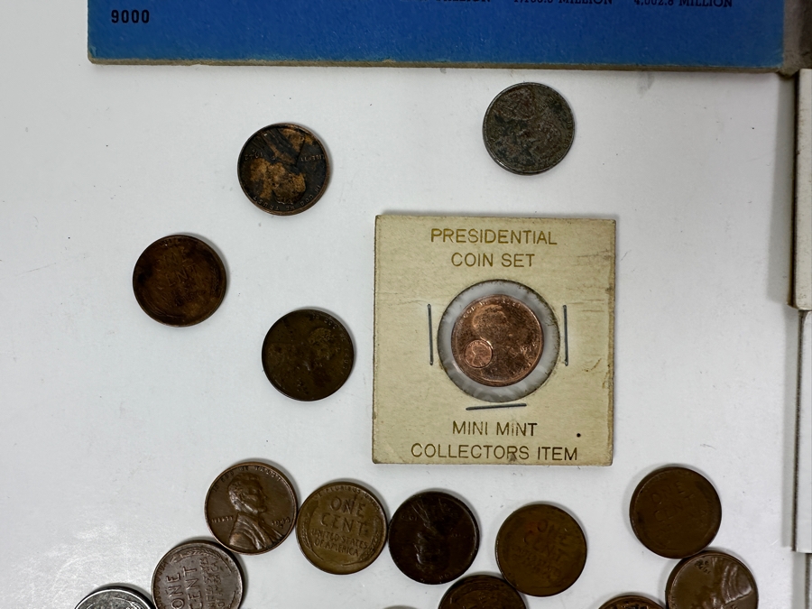 Vintage Penny Collection Featuring Lincoln Memorial Pennies, Wheat Pennies, Steel Pennies - See Photos [Photo 7]