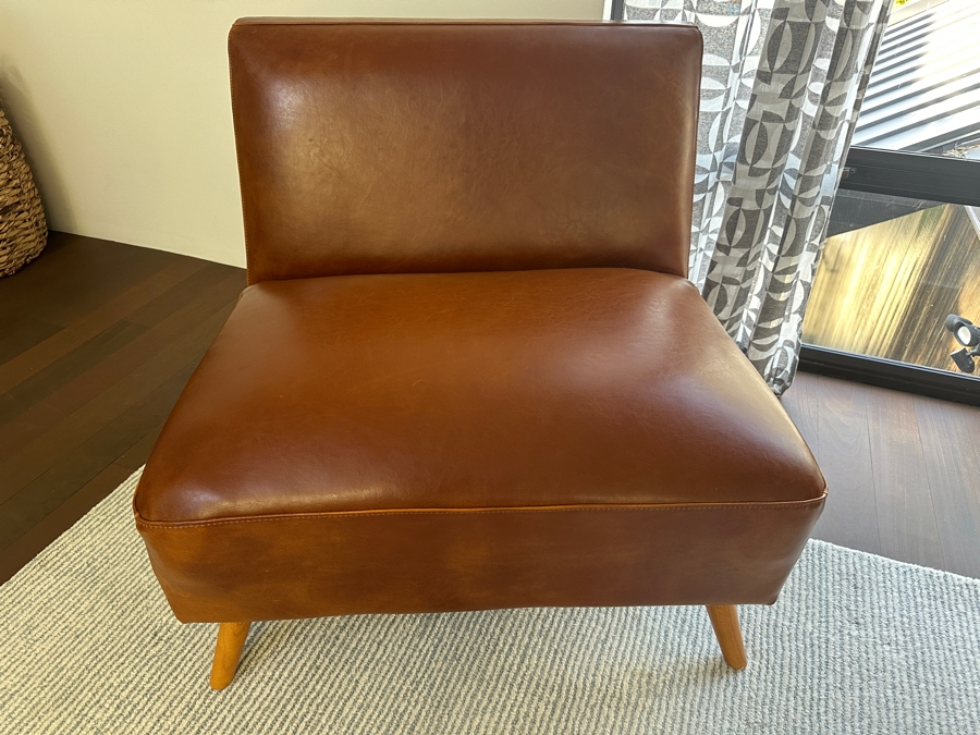 Pair Of MCM Style Accent Chairs By World Market 32W X 32D X 30H [Photo 2]