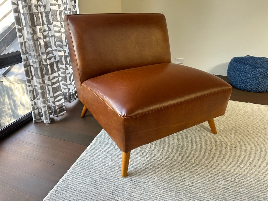 Pair Of MCM Style Accent Chairs By World Market 32W X 32D X 30H [Photo 3]
