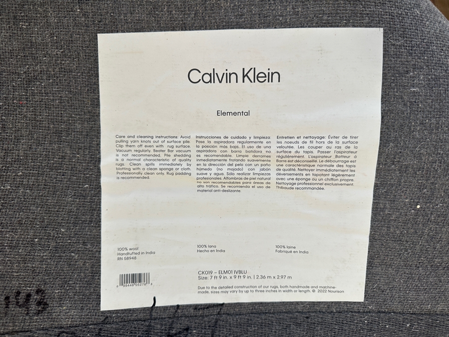 Calvin Klein Wool Area Rug 7'9' X 9'9' [Photo 6]