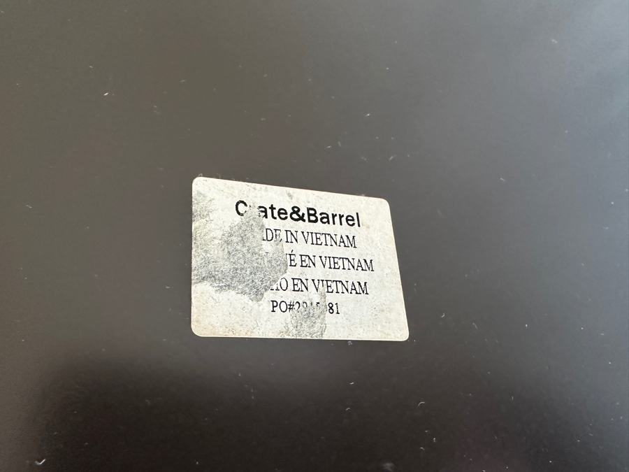 Crate & Barrel Circular Pedestal Coffee Table Side Table In Black Plastic 36'W X 16'H [Photo 6]