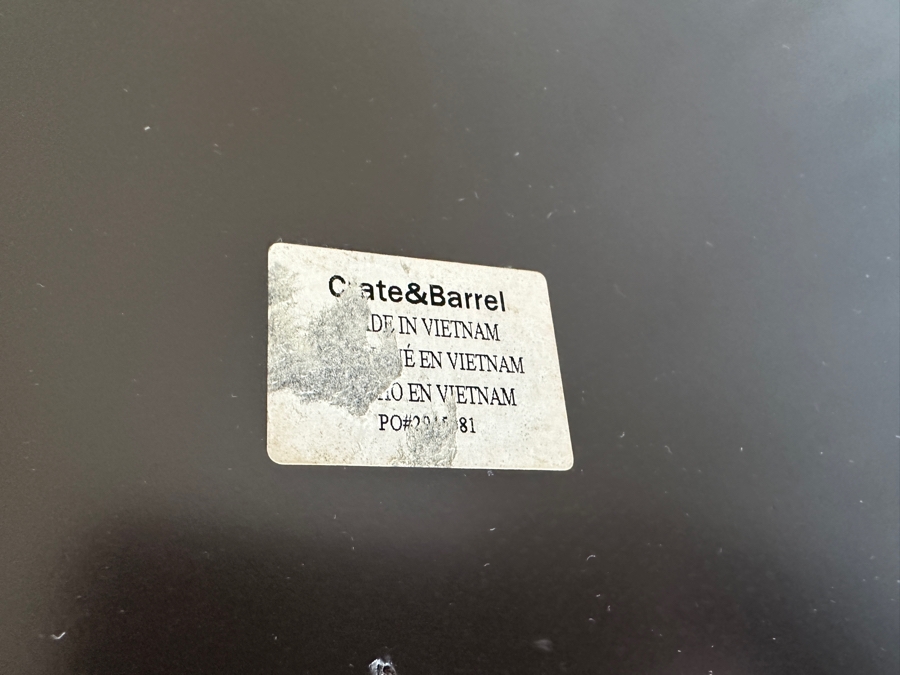 Crate & Barrel Circular Pedestal Coffee Table Side Table In Black Plastic 36'W X 16'H [Photo 5]