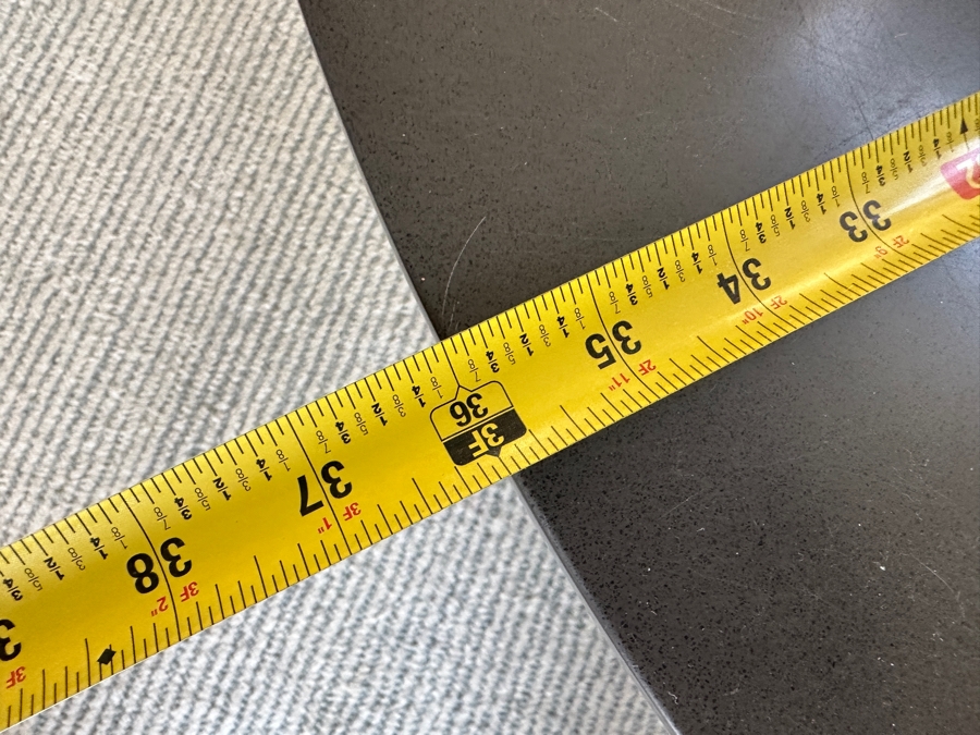 Crate & Barrel Circular Pedestal Coffee Table Side Table In Black Plastic 36'W X 16'H [Photo 7]