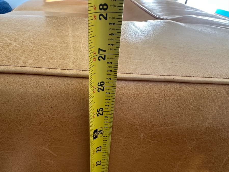 Crate & Barrel CB2 Serafin Leather Daybed Sofa Inspired By Adam Rogers (Not Stained - Just Harsh Sunlight) 80'W X 36'D X 26'H Retails $2,699 [Photo 13]