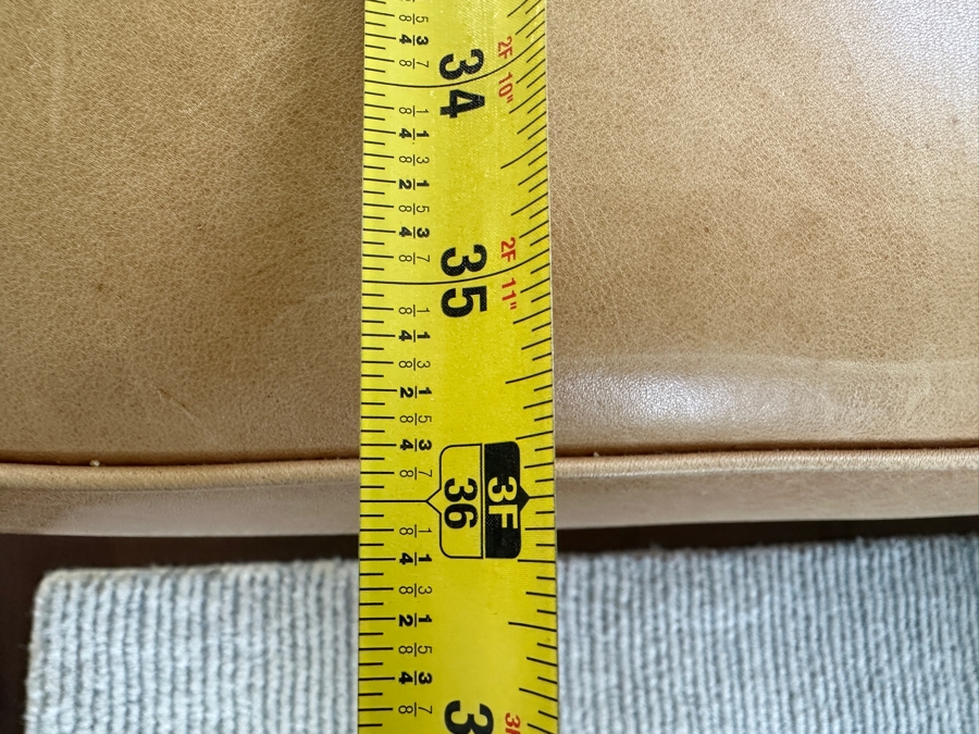 Crate & Barrel CB2 Serafin Leather Daybed Sofa Inspired By Adam Rogers (Not Stained - Just Harsh Sunlight) 80'W X 36'D X 26'H Retails $2,699 [Photo 12]